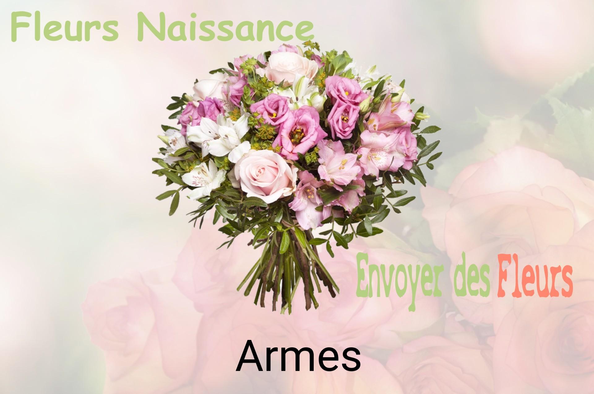 Bouquet de fleurs de naissance livré à Armes